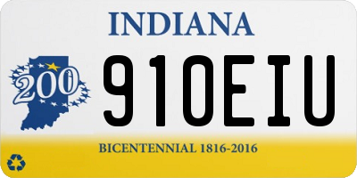 IN license plate 910EIU