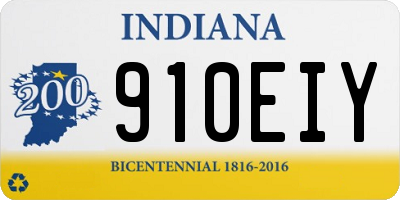 IN license plate 910EIY