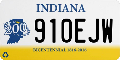 IN license plate 910EJW