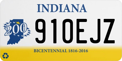 IN license plate 910EJZ