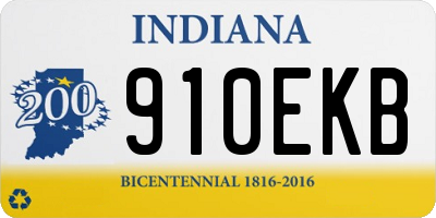 IN license plate 910EKB