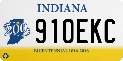 IN license plate 910EKC