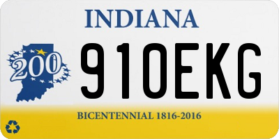 IN license plate 910EKG