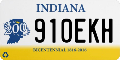 IN license plate 910EKH