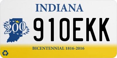 IN license plate 910EKK
