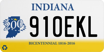 IN license plate 910EKL