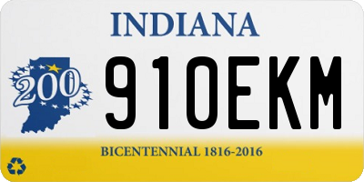 IN license plate 910EKM