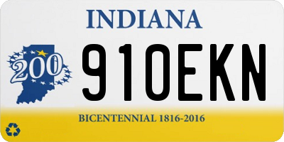 IN license plate 910EKN