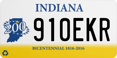 IN license plate 910EKR