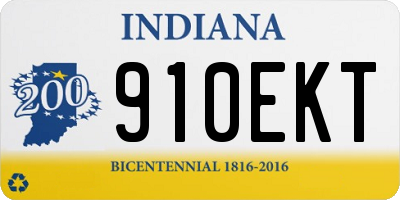 IN license plate 910EKT