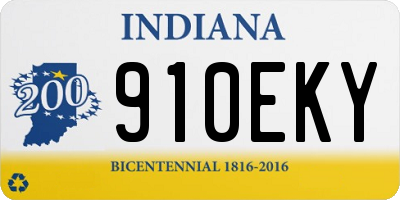 IN license plate 910EKY