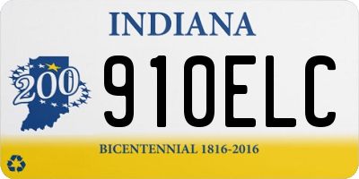 IN license plate 910ELC