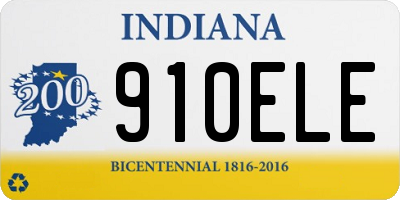 IN license plate 910ELE