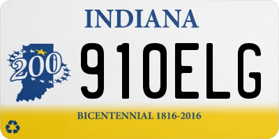 IN license plate 910ELG