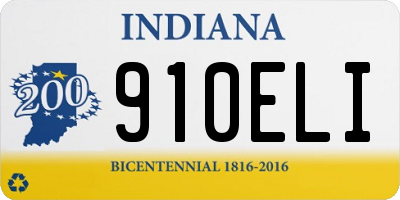 IN license plate 910ELI