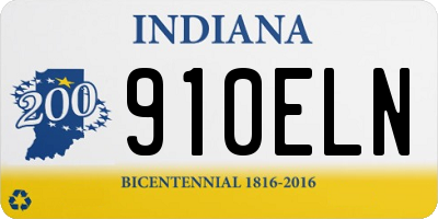 IN license plate 910ELN