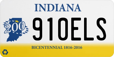 IN license plate 910ELS
