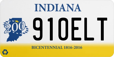 IN license plate 910ELT