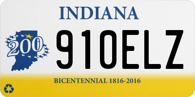 IN license plate 910ELZ
