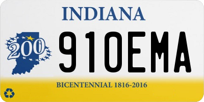 IN license plate 910EMA