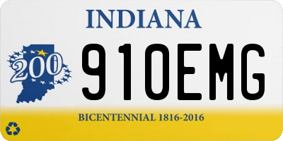IN license plate 910EMG