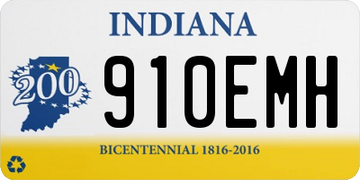 IN license plate 910EMH