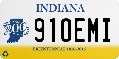 IN license plate 910EMI