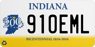 IN license plate 910EML