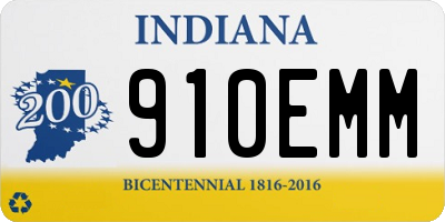 IN license plate 910EMM