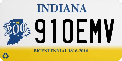 IN license plate 910EMV