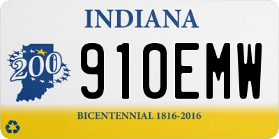 IN license plate 910EMW
