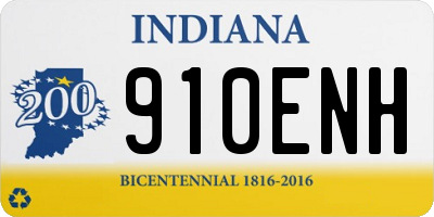 IN license plate 910ENH