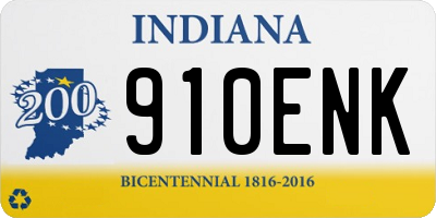 IN license plate 910ENK