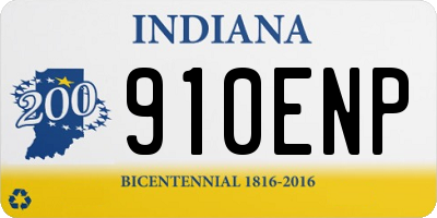 IN license plate 910ENP
