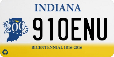 IN license plate 910ENU