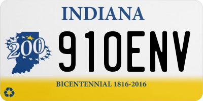IN license plate 910ENV