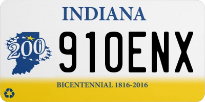 IN license plate 910ENX
