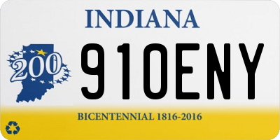 IN license plate 910ENY