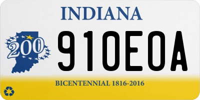 IN license plate 910EOA