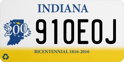 IN license plate 910EOJ