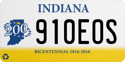 IN license plate 910EOS