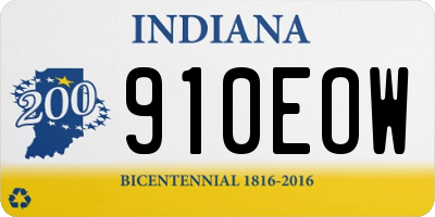 IN license plate 910EOW