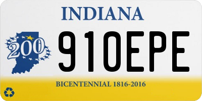 IN license plate 910EPE