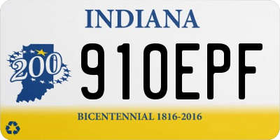 IN license plate 910EPF