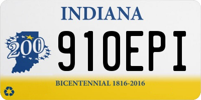 IN license plate 910EPI