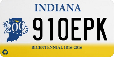 IN license plate 910EPK