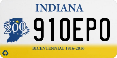 IN license plate 910EPO