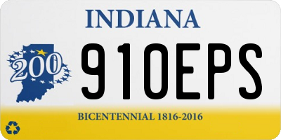 IN license plate 910EPS