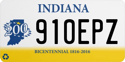 IN license plate 910EPZ
