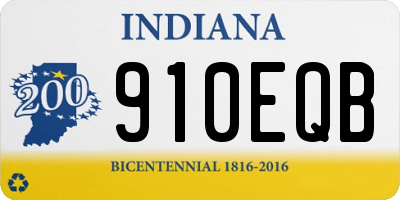 IN license plate 910EQB
